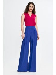 Nife Spodnie w kolorze niebieskim rozmiar: 38. Niebieskie spodnie materiałowe damskie Nife, bez wzorów, z materiału. Za 178.37 zł.