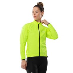 Kurtka przeciwdeszczowa rowerowa damska J2 Turini Neon. Żółte kurtki damskie SIROKO, s, bez wzorów, z nylonu, bez kaptura. Za 419.00 zł.