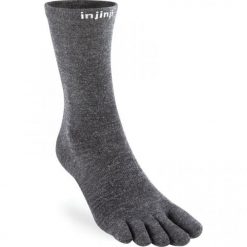 Skarpetki Injinji Liner Crew Wool. Szare skarpetki damskie Injinji, bez wzorów, ze skóry. Za 138.50 zł.