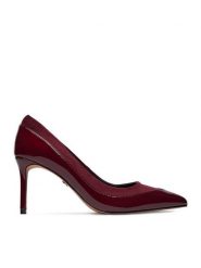 Nine West Szpilki CEO-CD26-009-1 Bordowy. Czerwone szpilki damskie Nine West, bez wzorów, ze skóry, bez obcasa, na szpilce, bez zapięcia. Za 249.99 zł.