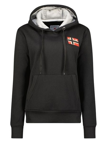 Geographical Norway Bluza "Genifer" w kolorze czarnym rozmiar: XL. Czarne bluzy damskie Geographical Norway, xl, bez wzorów, z kapturem. Za 133.91 zł.
