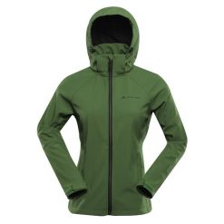 Kurtka softshell damska Alpine Pro Hoora. Zielone kurtki sportowe damskie Alpine Pro, s, bez wzorów, z softshellu, bez kaptura. W wyprzedaży za 369.00 zł.