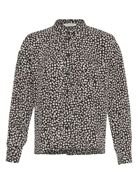 MOSS COPENHAGEN Bluzka w kolorze czarno-białym rozmiar: S. Czarne bluzki damskie Moss Copenhagen, s, bez wzorów, bez kołnierzyka, bez ramiączek. Za 104.95 zł.