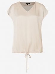 More & More Bluzka w kolorze kremowym rozmiar: 38. Brązowe bluzki damskie More & More, s, bez wzorów, z wiskozy, klasyczne, bez kołnierzyka, bez ramiączek. Za 137.42 zł.