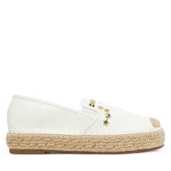 Espadryle DeeZee. Białe espadryle damskie DeeZee, bez wzorów, bez obcasa. Za 99.99 zł.