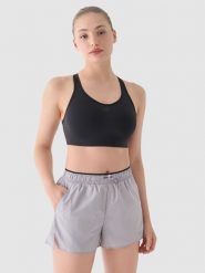 4F Spodenki do biegania szybkoschnące damskie - szare XL. Szare spodenki sportowe damskie 4F, s, bez wzorów, z materiału, do biegania. W wyprzedaży za 59.99 zł.