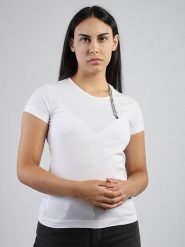 Diesel Clothes Koszulka w kolorze białym rozmiar: XXS. Białe bluzki damskie Diesel Clothes, xxs, bez wzorów, z bawełny, bez kołnierzyka, bez ramiączek. Za 199.95 zł.