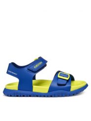 Geox Sandały J Fusbetto Bo J35HMA 000BC CK42H D Niebieski. Niebieskie sandały chłopięce Geox, ze skóry, bez zapięcia. Za 149.99 zł.