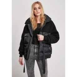 Kurtka damska Urban Classics sherpa mix puffer. Czarne kurtki damskie Urban Classics, s, bez wzorów, z materiału, bez kaptura. Za 334.00 zł.