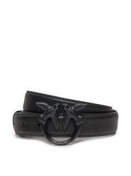 Pinko Pasek Damski Love Berry H3 Belt. PE 24 PLT01 100125 A1K2 Czarny. Czarne paski damskie Pinko, bez wzorów, ze skóry. Za 419.99 zł.
