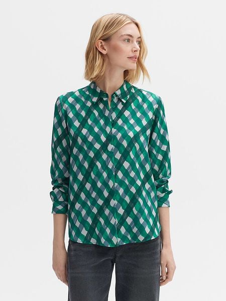 OPUS Bluzka "Falkine" w kolorze zielonym rozmiar: 44. Zielone bluzki damskie Opus, bez wzorów, bez kołnierzyka, bez ramiączek. Za 74.81 zł.