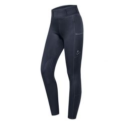Legginsy jeździeckie z pełnym wzmocnieniem dla kobiet ELT Ella. Niebieskie legginsy damskie ELT, bez wzorów, z elastanu. Za 196.45 zł.