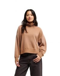 Bluza dla Kobiety FOX RIVER Brązowy. Brązowe bluzy damskie Quiksilver, l, bez wzorów, z bawełny, bez kaptura. Za 414.15 zł.