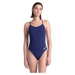 Kostium kąpielowy jednoczęściowy z koronkowym tyłem dla kobiet Arena Solide. Białe stroje jednoczęściowe Arena, bez wzorów, z koronki. Za 129.99 zł.