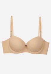 Beżowy Gładki Biustonosz o Klasycznym Fasonie Amanei. Brązowe biustonosze Renee, bez wzorów. Za 39.99 zł.