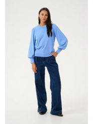 Kaffe Sweter w kolorze błękitnym rozmiar: XL. Niebieskie swetry klasyczne damskie Kaffe, xl, bez kołnierzyka. Za 110.04 zł.