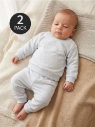 Bawełniane spodnie dresowe 2 pack - beżowy. Brązowe spodnie sportowe damskie Sinsay, m, bez wzorów, z bawełny. Za 25.99 zł.