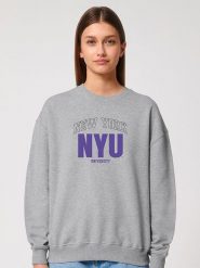 American Universities Bluza "NYU" w kolorze szarym rozmiar: XL. Szare bluzy damskie American Universities, xl, bez wzorów, bez kaptura. Za 87.81 zł.