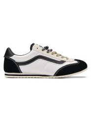Vans Skórzane sneakersy "Super Lowpro" w kolorze biało-czarnym rozmiar: 39. Białe obuwie sportowe damskie Vans, bez zapięcia. Za 188.85 zł.