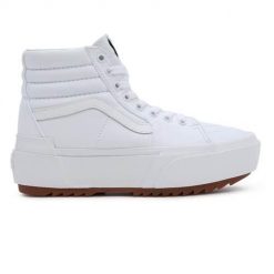 Buty do chodzenia damskie Vans UA SK8HI. Białe obuwie sportowe damskie Vans, z gumy, za kostkę, bez zapięcia, trekkingowe. Za 528.00 zł.
