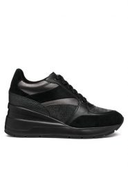 Geox Sneakersy D Zosma D368LA 0LY22 C9999 Czarny. Czarne obuwie sportowe damskie Geox, ze skóry, bez zapięcia. Za 399.99 zł.