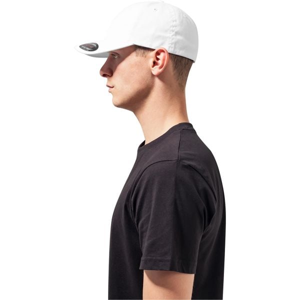 Czapka Flexfit cotton dad. Białe czapki z daszkiem damskie FLEXFIT, bez wzorów. Za 145.00 zł.