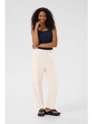 Kaffe Spodnie w kolorze kremowym rozmiar: 44. Brązowe spodnie materiałowe damskie Kaffe, bez wzorów, z materiału. Za 126.99 zł.