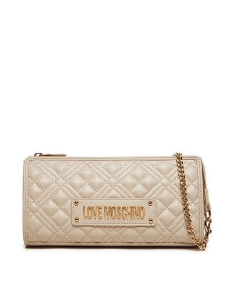 LOVE MOSCHINO Torebka JC4011PP1LLA0110 Écru. Torebki wieczorowe damskie Love Moschino, bez wzorów, ze skóry, bez dodatków. Za 799.99 zł.
