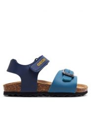 Geox Sandały B Sandal Chalki Boy B922QA 000BC C4186 M Niebieski. Niebieskie sandały chłopięce Geox, ze skóry, bez zapięcia. Za 179.99 zł.