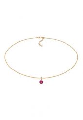 Elli Damski choker pasjans z różowym kryształem, srebro próby 925 Sterling Silver Naszyjniki 1 ct. Czerwone naszyjniki damskie Elli, srebrne. Za 153.99 zł.