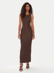 Guess Sukienka codzienna Kim W4YK0J KCDE0 Brązowy Bodycon Fit. Brązowe sukienki damskie Guess, z aplikacjami, z syntetyku, bez ramiączek. Za 569.99 zł.