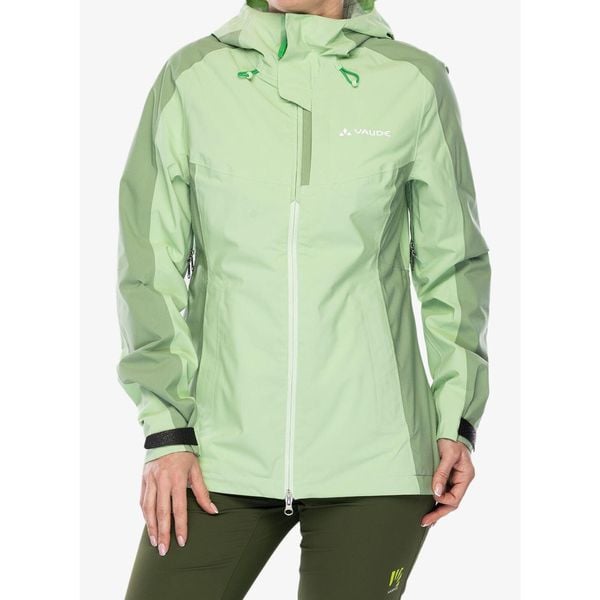Kurtka przeciwdeszczowa damska Vaude Elope Jacket II. Zielone kurtki damskie Vaude, bez wzorów, bez kaptura. Za 644.99 zł.