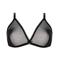 Biustonosz gładki miękki z elastycznym wykończeniem Ivi. Brązowe biustonosze Intica, bez wzorów. Za 89.00 zł.