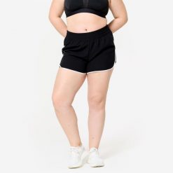 Spodenki fitness damskie Domyos. Białe spodenki sportowe damskie DOMYOS, na lato, s, bez wzorów, z materiału, na fitness i siłownię. Za 24.99 zł.