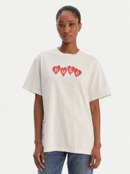 HUGO T-Shirt Vintage 50561164 Kremowy Relaxed Fit. Białe t-shirty damskie Hugo, s, bez wzorów, z bawełny, bez kołnierzyka. Za 188.99 zł.