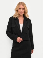 Kaffe Marynarka Nina 10508455 Czarny Regular Fit. Czarne marynarki i żakiety damskie Kaffe, bez wzorów, z syntetyku. Za 379.99 zł.