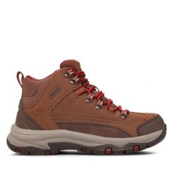 Trapery Skechers. Brązowe trapery damskie Skechers, bez zapięcia. Za 669.99 zł.