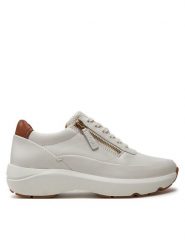 Clarks Sneakersy Tivoli Zip 26176650 Écru. Obuwie sportowe damskie Clarks, ze skóry, bez zapięcia. Za 379.99 zł.