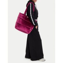 Torebka Reebok. Fioletowe shopper bag Reebok, bez wzorów, bez dodatków. Za 149.99 zł.
