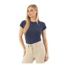 Damska koszulka do jazdy konnej ANKY ATC261301. Niebieskie bluzki damskie ANKY, bez wzorów, sportowe, bez kołnierzyka, bez ramiączek. Za 283.50 zł.