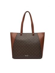 Nine West Torebka EO-WYOMING-LDA8449 Brązowy. Brązowe shopper bag Nine West, bez wzorów, z materiału, bez dodatków. Za 349.99 zł.