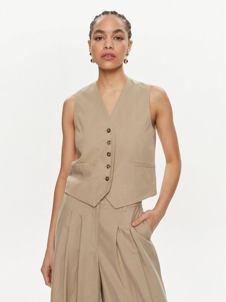 Herskind Kamizelka Mister 5113840 Beżowy Regular Fit. Brązowe kamizelki damskie Herskind, bez wzorów, z syntetyku, bez kaptura. Za 509.99 zł.