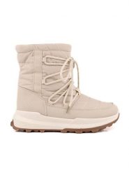 Exani Kozaki zimowe "Adele" w kolorze beżowym rozmiar: 39. Brązowe kozaki damskie Exani, na zimę, z materiału, bez obcasa, bez zapięcia. Za 228.45 zł.