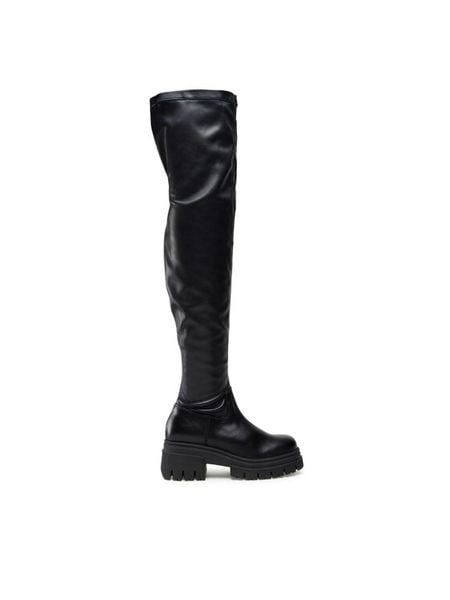 Badura Kozaki SX090-2202 Czarny. Czarne kozaki damskie Badura, ze skóry, bez obcasa, na słupku, bez zapięcia. Za 224.99 zł.