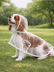 Płaszcz przeciwdeszczowy dla psa - biały. Białe płaszcze damskie Sinsay, l, bez wzorów, bez kaptura. Za 12.99 zł.