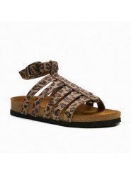 Comfortfusse Skórzane sandały "Ares" w kolorze jasnobrązowo-czarnym rozmiar: 41. Brązowe sandały damskie Comfortfüße, bez wzorów, z otwartym noskiem, bez obcasa, bez zapięcia. Za 260.99 zł.