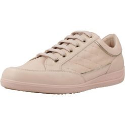 Buty GEOX D MYRIA Rose. Czerwone obuwie trekkingowe damskie Geox, ze skóry, bez zapięcia. Za 260.99 zł.