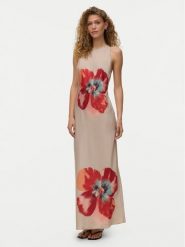 Vero Moda Sukienka letnia Reba 10345415 Beżowy jasny Regular Fit. Brązowe sukienki damskie Vero Moda, bez wzorów, z syntetyku, bez ramiączek. Za 249.99 zł.