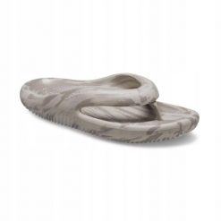 Japonki Dla Dorosłych Crocs Mellow Marbled Flip. Brązowe klapki damskie Crocs, bez wzorów, z materiału, bez obcasa, bez zapięcia. Za 181.99 zł.