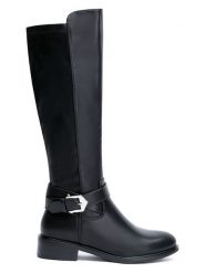 Foreverfolie Kozaki w kolorze czarnym rozmiar: 38. Czarne kozaki damskie Foreverfolie, na zimę, bez obcasa, bez zapięcia. Za 158.84 zł.